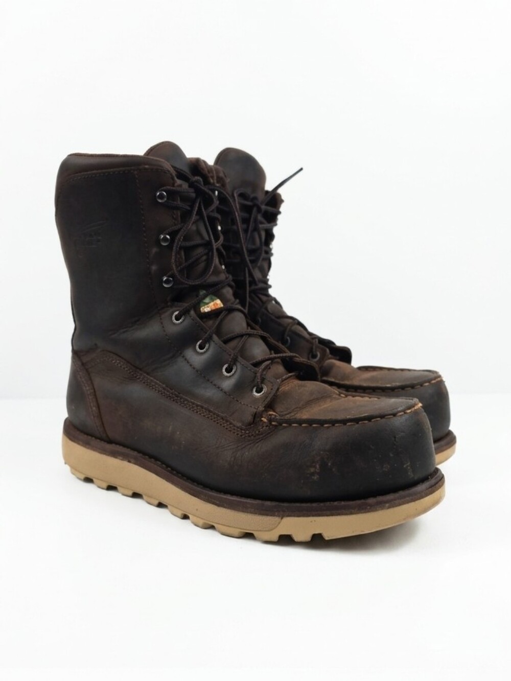 Red Wing Traction Tred Lite 3522 Brown Leather Men's Work Boots Size 9.5
